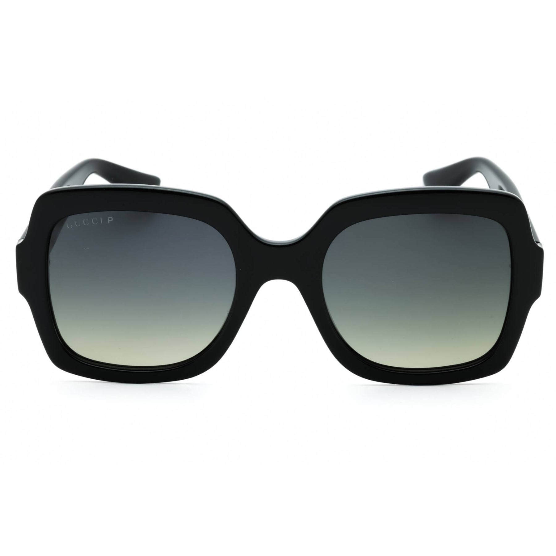 Gucci GG1337S 002 Sunglasses Shiny Black Gradient Gray Polarized Square Women Gucci GG1337S M (54 - 22) with Grey lenses and Black frame  main image 4