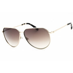 Guess Men's Sunglasses - Gold Aviator Full Rim Metal Frame | GU00089 32G