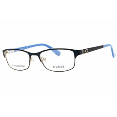 Guess Women's Eyeglasses - Matte Blue Rectangular Full Rim Metal Frame | GU2614 091