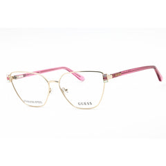Guess Women's Eyeglasses - Pale Gold Cat Eye Full Rim Metal Frame | GU2969 032