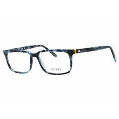 Guess Men's Eyeglasses - Blue/Other Rectangular Full Rim Acetate Frame | GU50068 092