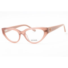 Guess Women's Eyeglasses - Shiny Beige Cat Eye Full Rim Acetate Frame | GU50113 057