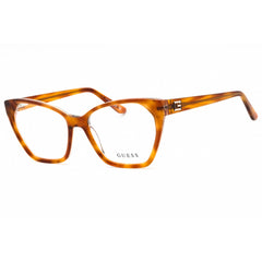 Guess Women's Eyeglasses - Blonde Havana Cat Eye Full Rim Acetate Frame | GU50158 053