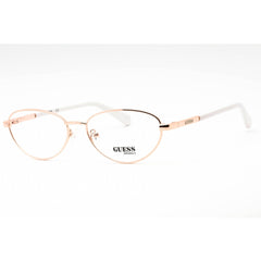 Guess Women's Eyeglasses - Shiny Rose Gold Oval Full Rim Metal Frame | GU8238 028