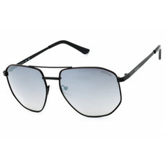 Guess Factory Men's Sunglasses - Shiny Black Aviator Full Rim Metal Frame | GF5122 01C