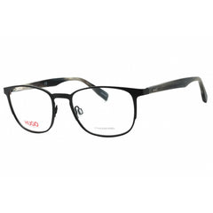 Hugo Men's Eyeglasses - Matte Black Square Full Rim Metal Frame | HG 0304 0003 00