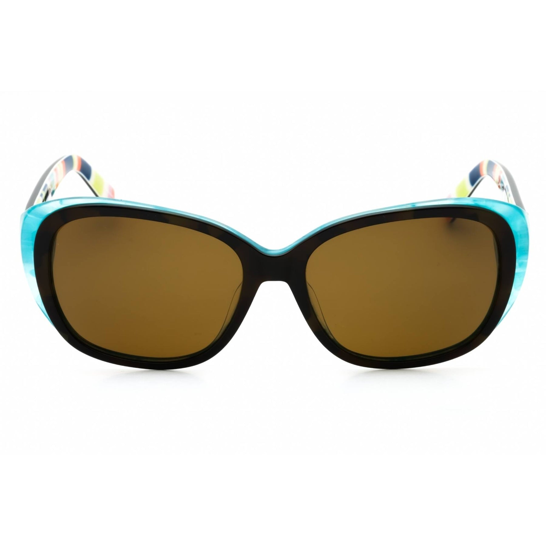 Kate Spade Large Oval Tortoise Frame Sunglasses Kate Spade Izabella/G/S 90QHA Flat Oval Sunglasses Brown  main image 3