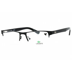 Lacoste Men's Eyeglasses - Matte Black Aviator Half Rim Metal Frame | L2237 002