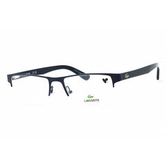 Lacoste Unisex Eyeglasses - Matte Blue Rectangular Half Rim Metal Frame | L2237 424