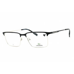 Lacoste Men's Eyeglasses - Matte Black Square Full Rim Metal Frame | L2296 002