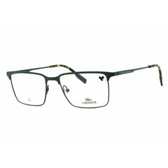 Lacoste Men's Eyeglasses - Matte Green Square Full Rim Metal Frame | L2296 301