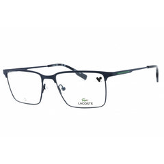 Lacoste Men's Eyeglasses - Matte Blue Square Full Rim Metal Frame | L2296 424