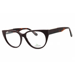 Lacoste Women's Eyeglasses - Dark Red Cat Eye Full Rim Plastic Frame | L2906 603