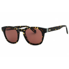 Lacoste Unisex Sunglasses - Dark Havana Square Full Rim Acetate Frame | L6015S 230