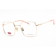 Levi's Women's Eyeglasses - Rose Gold Square Full Rim Metal Frame | LV 7012/F/LEV 000