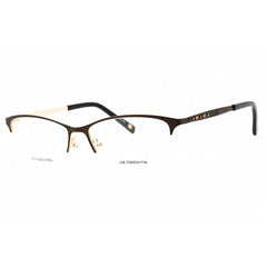 Liz Claiborne Women's Eyeglasses - Matte Brown Gold Cat Eye Frame | L 654 0UFM 00