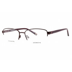 Liz Claiborne Women's Eyeglasses - Plum Square Half Rim Metal Frame | L 662 00T7 00