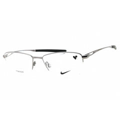 Nike Men's Eyeglasses - Gunmetal Rectangular Half Rim Titanium Frame | NIKE 6045 070