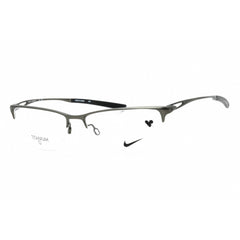 Nike Men's Eyeglasses - Satin Gunmetal/Black Half Rim Titanium Frame | NIKE 6064 070