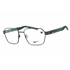Nike Men's Eyeglasses - Satin Gunmetal Square Full Rim Metal Frame | NIKE 8155 070