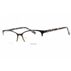 Nine West Women's Eyeglasses - Black Cat Eye Half Rim Metal Frame | NW1101X 001