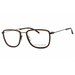 Porsche Men's Eyeglasses - Dark Grey Square Full Rim Metal Frame | P8365 E