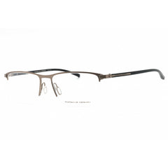 Porsche Men's Eyeglasses - Brown Rectangular Half Rim Metal Frame | P8371 D