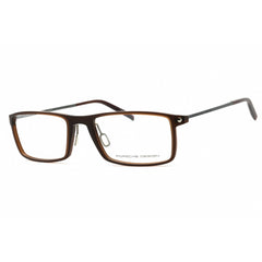 Porsche Men's Eyeglasses - Brown Rectangular Full Rim Plastic Frame | P8384 D