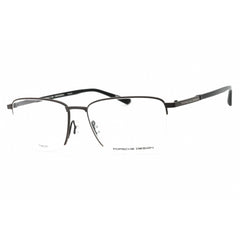 Porsche Men's Eyeglasses - Brown Rectangular Half Rim Titanium Frame | P8730 C