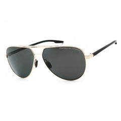 Porsche Men's Sunglasses - Gold Aviator Full Rim Metal Frame | P8935 B