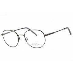 Salvatore Ferragamo Men's Eyeglasses - Shiny Dark Gunmetal Metal Frame | SF2215 070