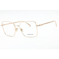 Salvatore Ferragamo Women's Eyeglasses - Rose Gold Square Metal Frame | SF2230 770