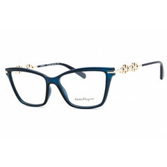 Salvatore Ferragamo Women's Eyeglasses - Transparent Blue Cat Eye Frame | SF2921 432