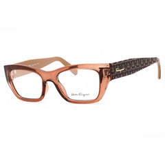 Salvatore Ferragamo Women's Eyeglasses - Transparent Brown Cat Eye Frame | SF2922 232