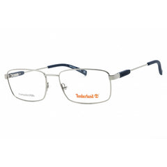 Timberland Men's Eyeglasses - Shiny Gunmetal Rectangular Metal Frame | TB1669 008