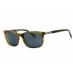 Timberland Men's Sunglasses - Shiny Dark Green Rectangular Acetate Frame | TB9318 96D