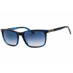 Timberland Men's Sunglasses - Shiny Blue Rectangular Acetate Frame | TB9318 90D