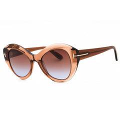 Tom Ford Women's Sunglasses - Shiny Dark Brown Cat Eye Acetate Frame | FT1084 48F