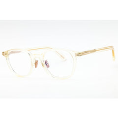 Tom Ford Men's Eyeglasses - Shiny Yellow Round Full Rim Acetate Frame | FT5858-D-B 039