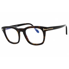 Tom Ford Men's Eyeglasses - Dark Havana Square Full Rim Acetate Frame | FT5870-B 052