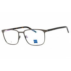 Zeiss Men's Eyeglasses - Matte Gunmetal Square Full Rim Metal Frame | ZS22400 070