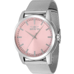 Invicta Men's Watch - Celestial Quartz Pink Dial Silver Tone Mesh Bracelet | 48510