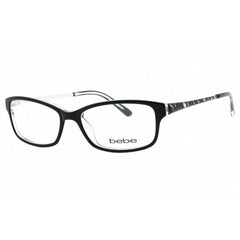 Bebe Women's Eyeglasses - Clear Demo Lens Jet Acetate Cat Eye Full Rim | BB5122 001