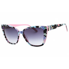 Bebe Women's Sunglasses - Jet Floral Acetate Cat Eye Shape Full Rim Frame | BB7238 001