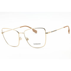 Burberry Women's Eyeglasses - Light Gold Metal Cat Eye Shape Full Rim | 0BE1367 1338