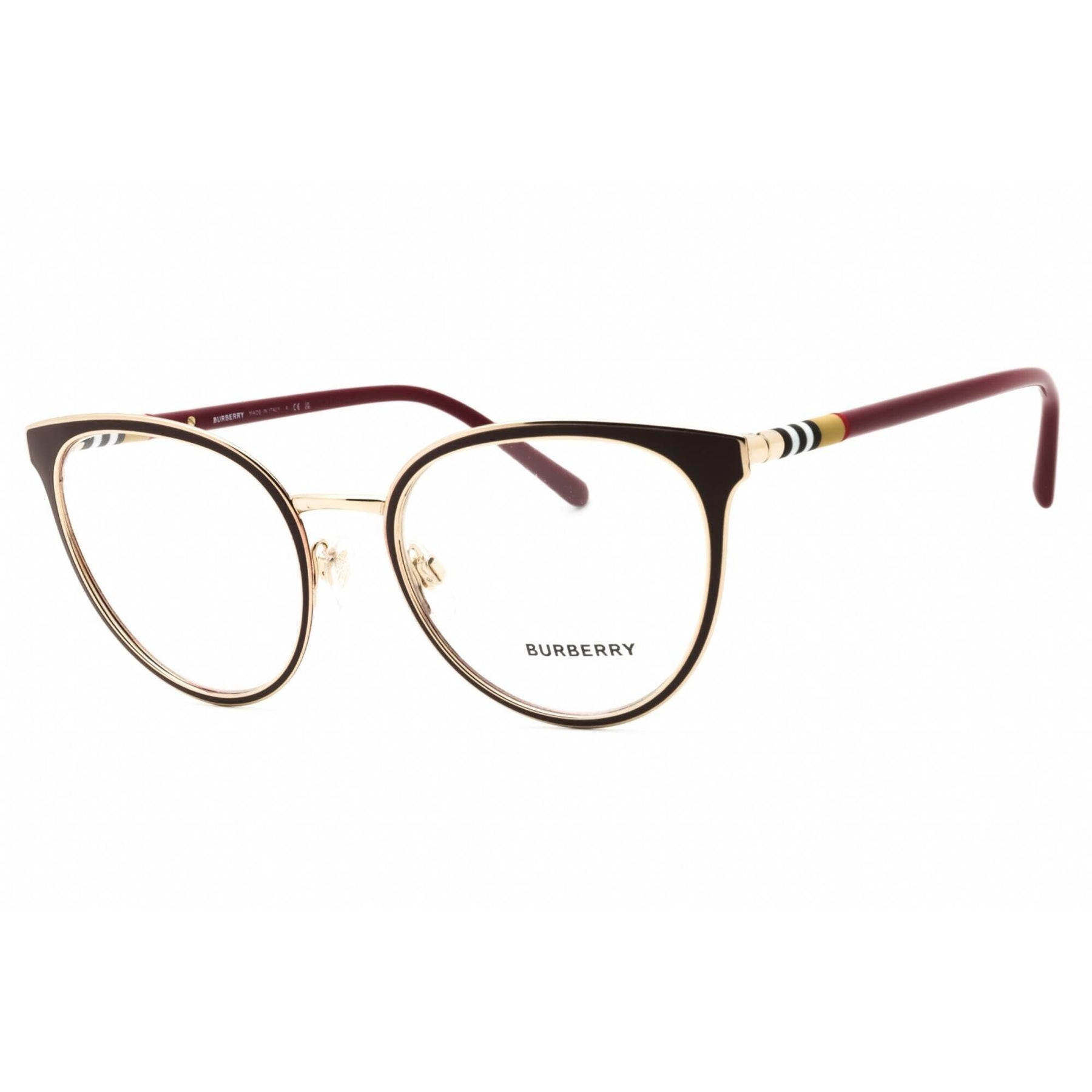 Burberry Women\'s Bordeaux and Grey Eyeglasses! Burberry BE2255Q eyeglasses for women in Havana Bordeaux main image 4