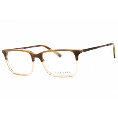 Cole Haan Men's Eyeglasses - Brown Horn Acetate Rectangular Full Rim | CH4043 200