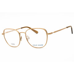 Cole Haan Unisex Eyeglasses - Clear Demo Lens Gold Square Full Rim Frame | CH4503 717