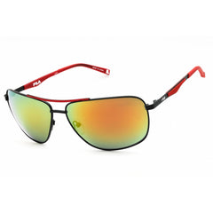 Fila Men's Sunglasses - Yellow Orange Lens Black Metal Full Rim Frame | SFI180 0BLA