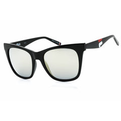 Fila Women's Sunglasses - Black Acetate Cat Eye Shape Full Rim Frame | SFI184 0BLA
